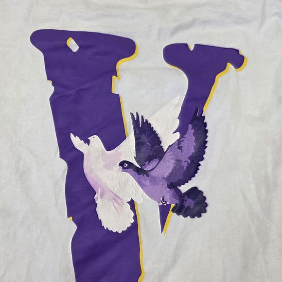 VLONE Good Intentions Shirt Mens‎ XL White NAV Album Doves Graphic Made USA - Picture 10 of 13